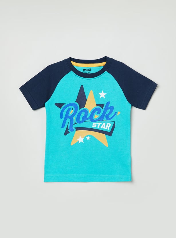 MAX Boys Printed Crew Neck T-shirt