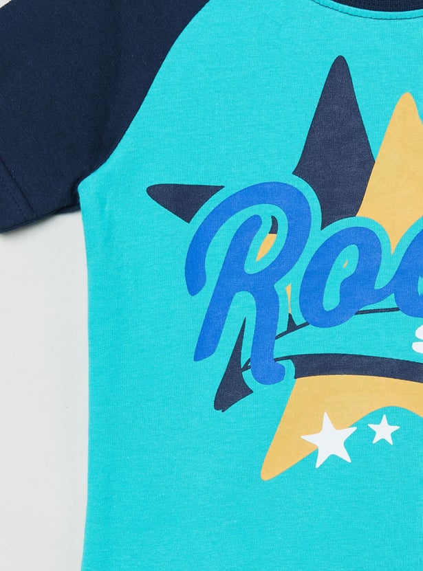MAX Boys Printed Crew Neck T-shirt