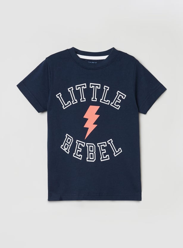 Boys Printed Crew Neck T-shirt