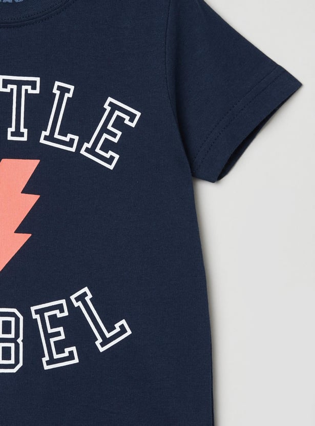 Boys Printed Crew Neck T-shirt