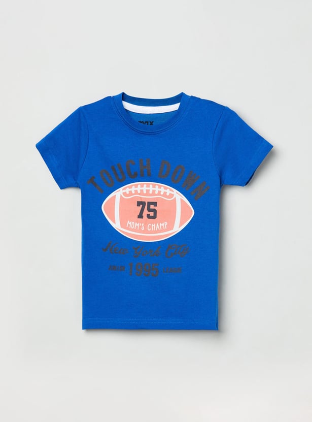 Boys Printed Crew Neck T-shirt