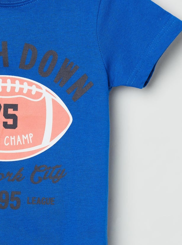 Boys Printed Crew Neck T-shirt