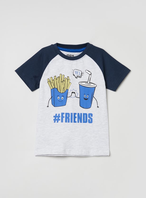 Boys Graphic Print Crew Neck T-shirt