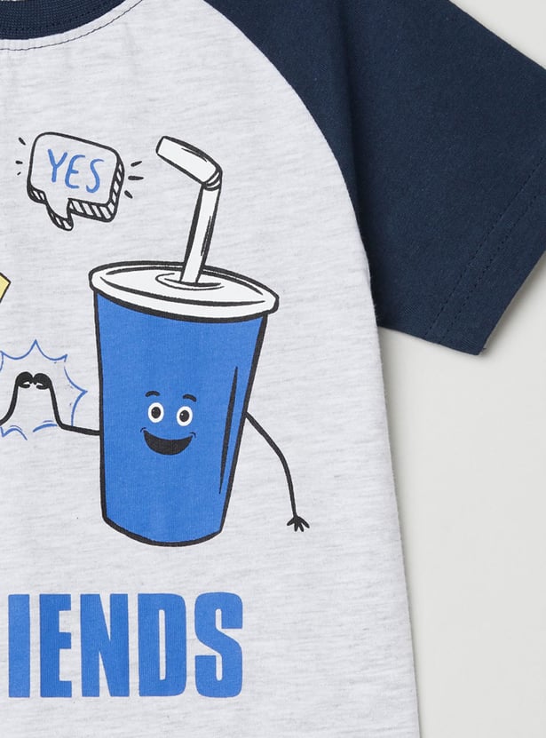Boys Graphic Print Crew Neck T-shirt