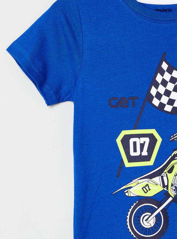 Boys Printed Crew Neck T-shirt