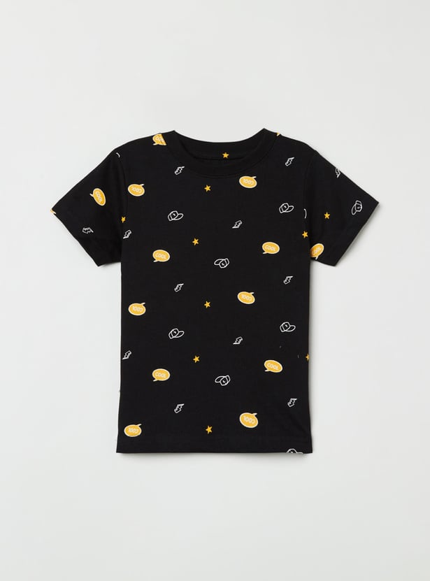 MAX Boys Printed Round Neck T-shirt