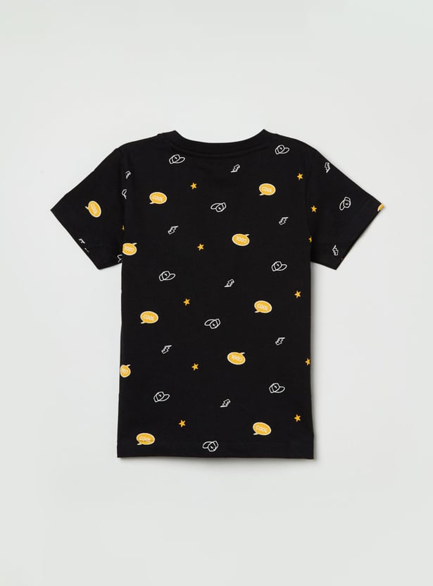 MAX Boys Printed Round Neck T-shirt
