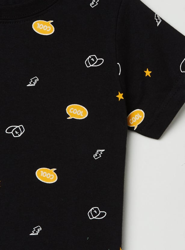 MAX Boys Printed Round Neck T-shirt