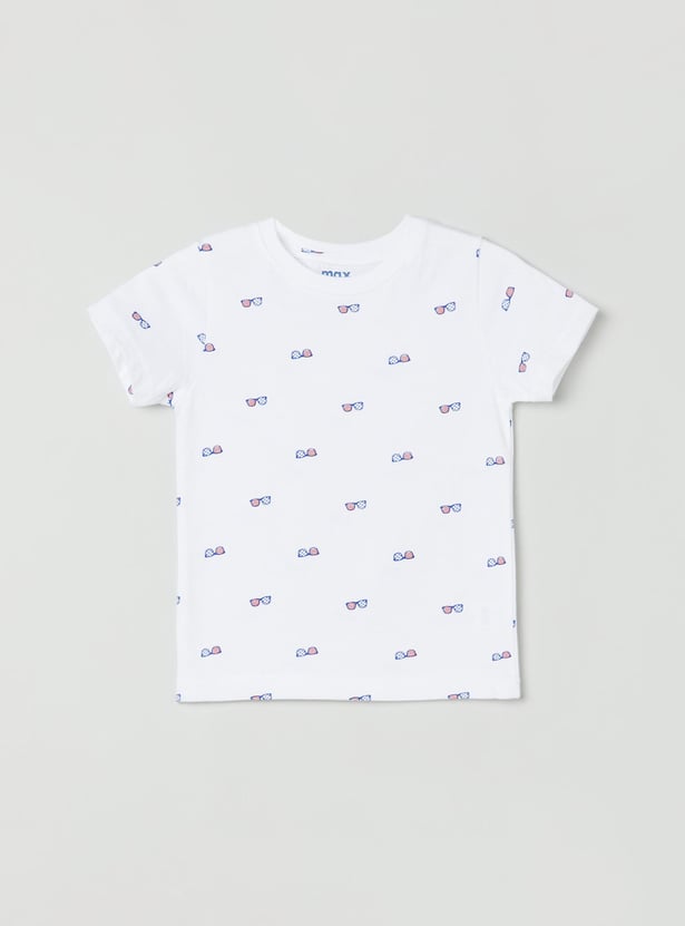 Boys Printed Crew Neck T-shirt