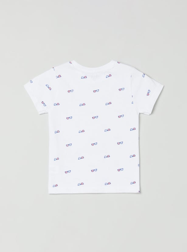 Boys Printed Crew Neck T-shirt
