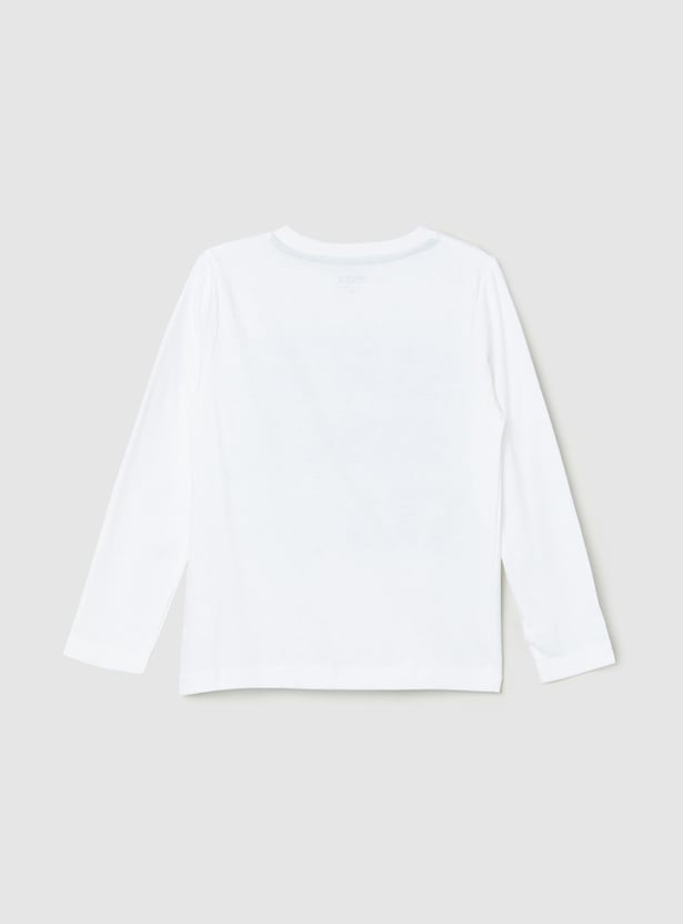 Boys Typographic Print Crew Neck T-shirt
