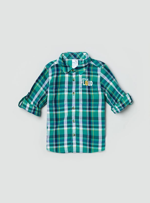 Boys Checked Full Sleeve Casual Shirt