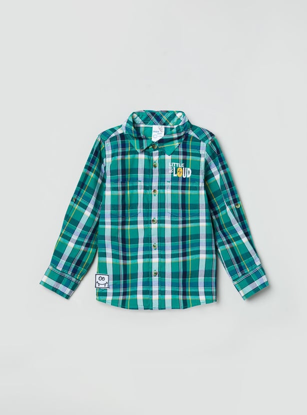 Boys Checked Full Sleeve Casual Shirt