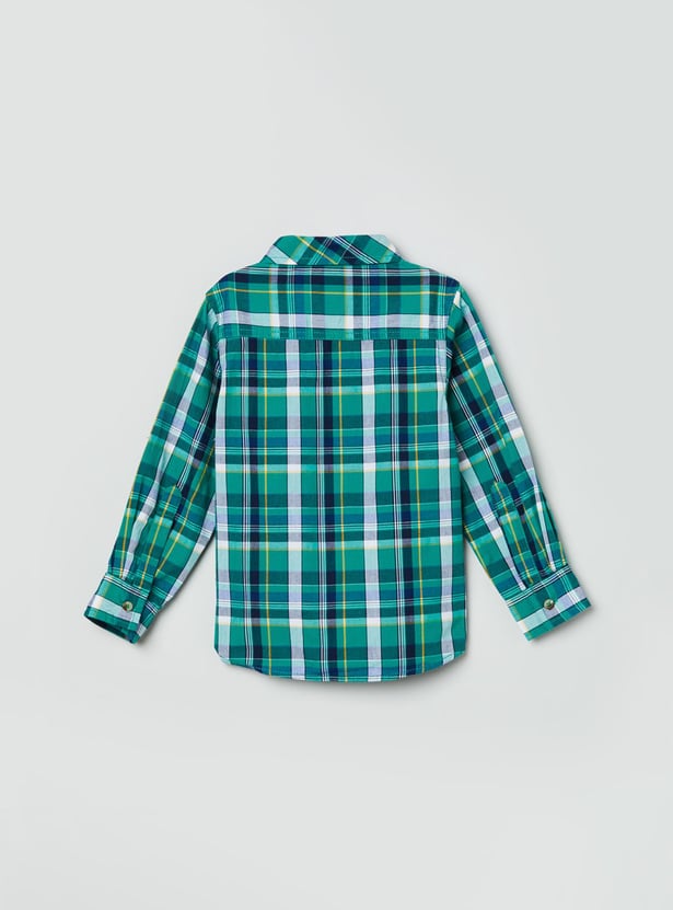 Boys Checked Full Sleeve Casual Shirt
