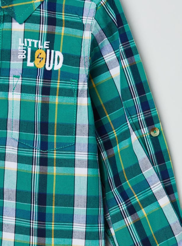 Boys Checked Full Sleeve Casual Shirt