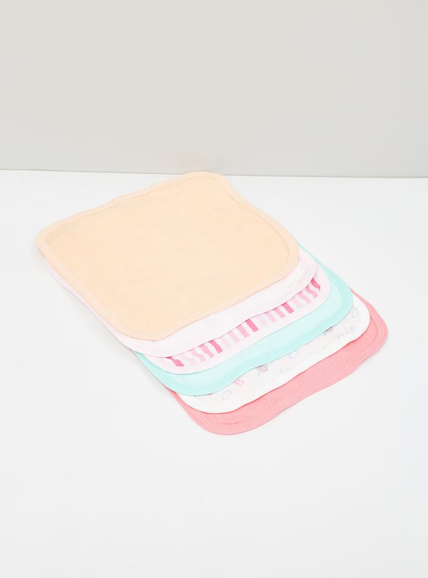 Girls Printed Washcloth- Pack of 6