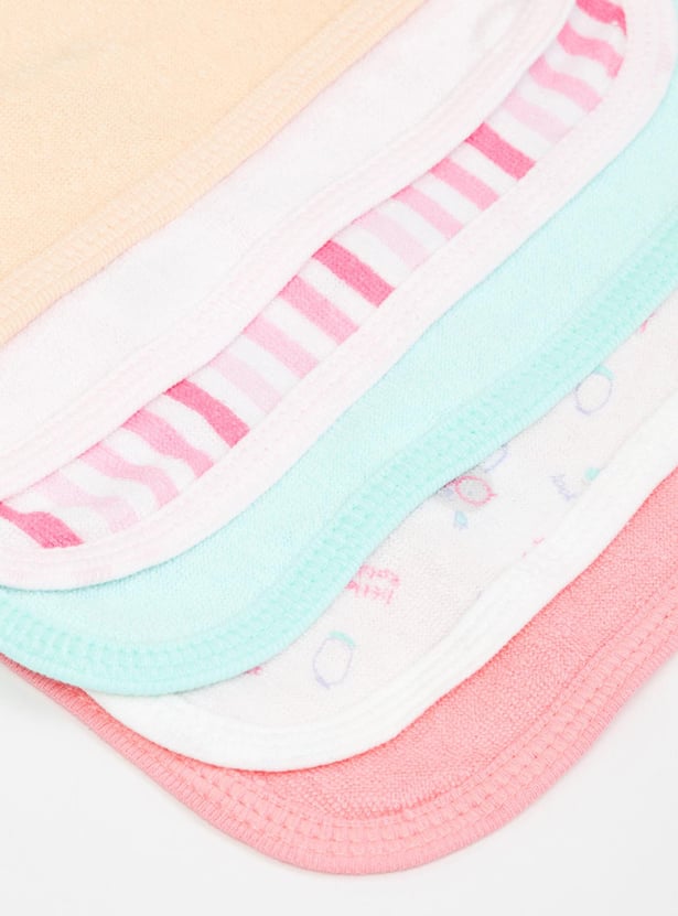 Girls Printed Washcloth- Pack of 6
