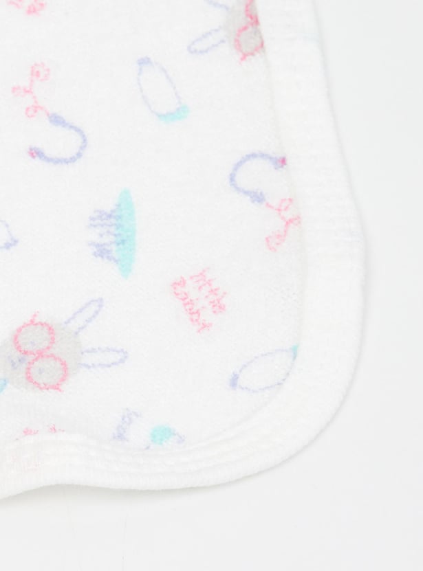 Girls Printed Washcloth- Pack of 6