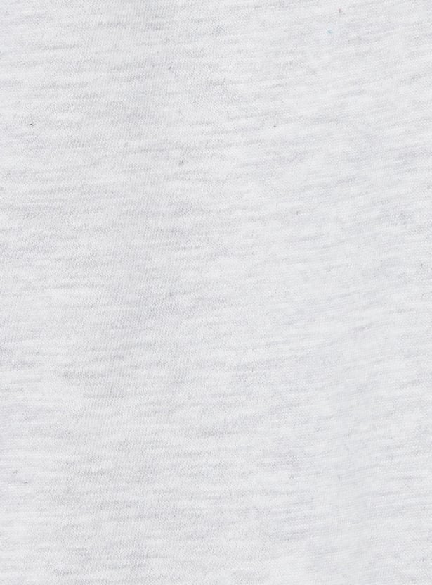 Boys Printed Crew Neck T-shirt with Shorts