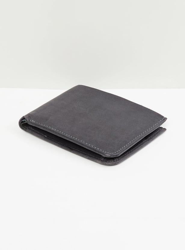 Men Solid Bi-Fold Wallet