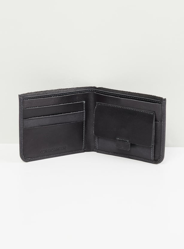 Men Solid Bi-Fold Wallet