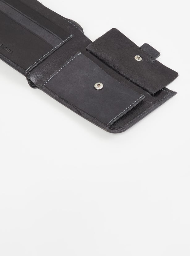 Men Solid Bi-Fold Wallet