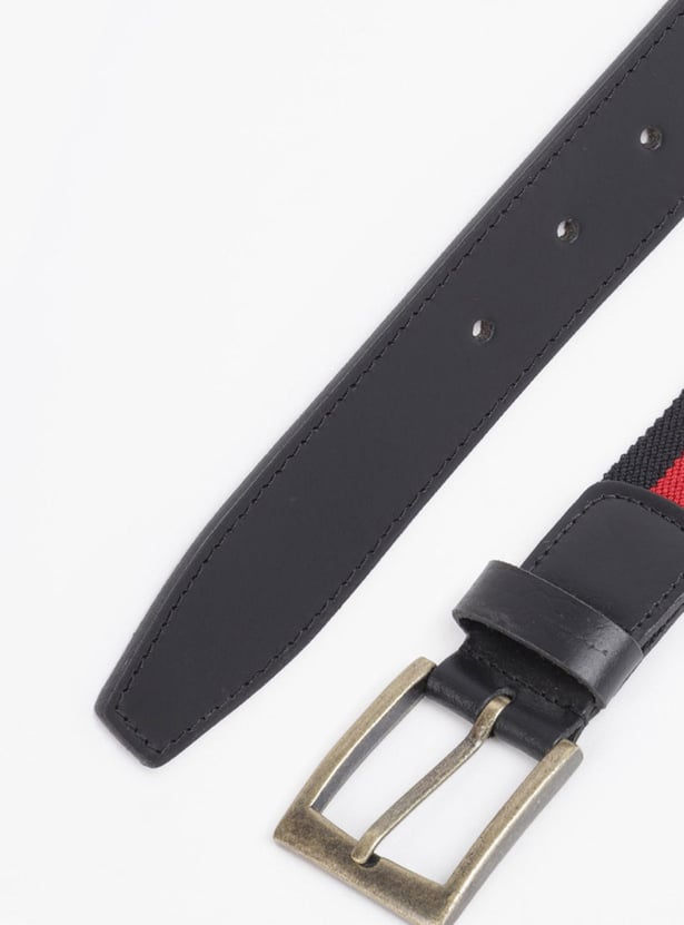 Men Colourblocked Elasticated Casual Belt