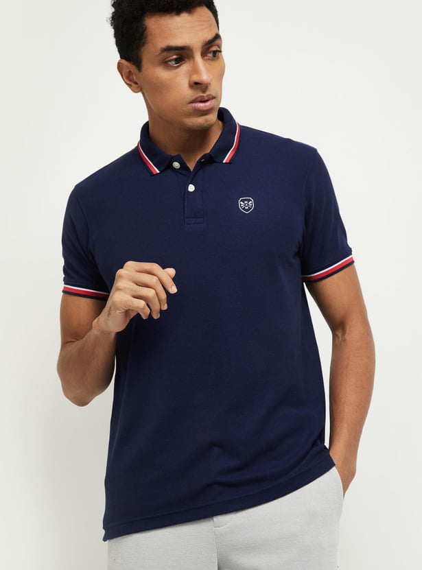 Men Solid Slim Fit Polo T-shirt 