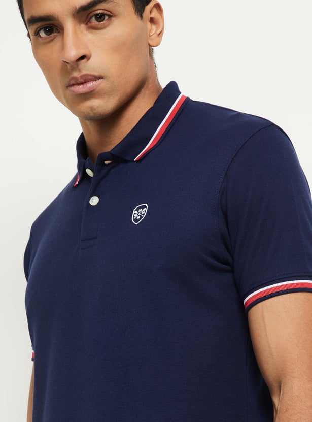 Men Solid Slim Fit Polo T-shirt 