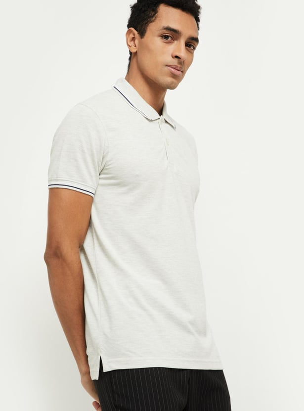 Buy Men Polo T-shirt with Contrast Tipping Online at just Rs. 399.0 -  1000010252181 | Max Fashion