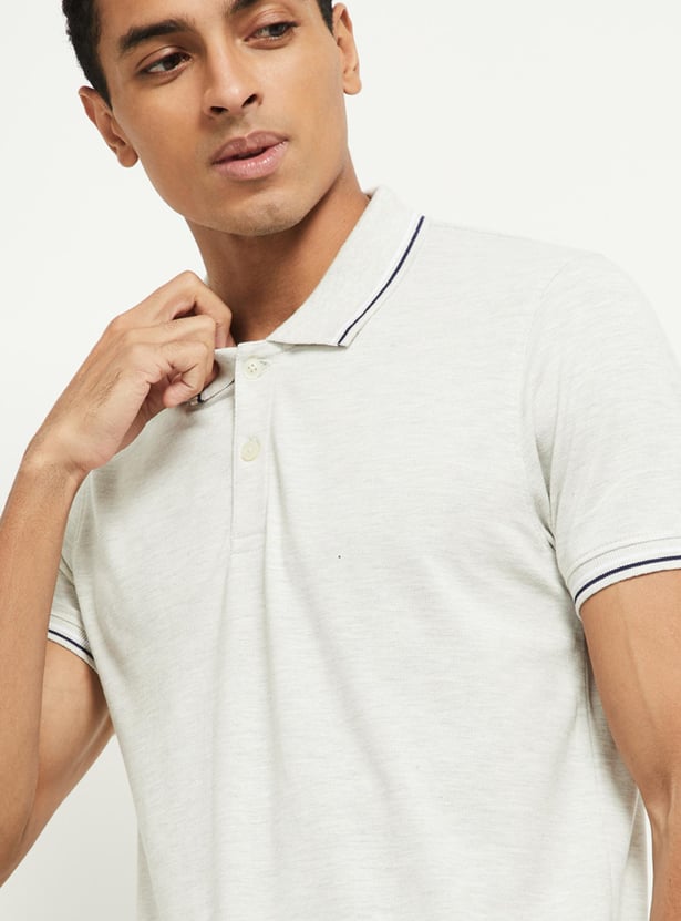 Men Polo T-shirt with Contrast Tipping