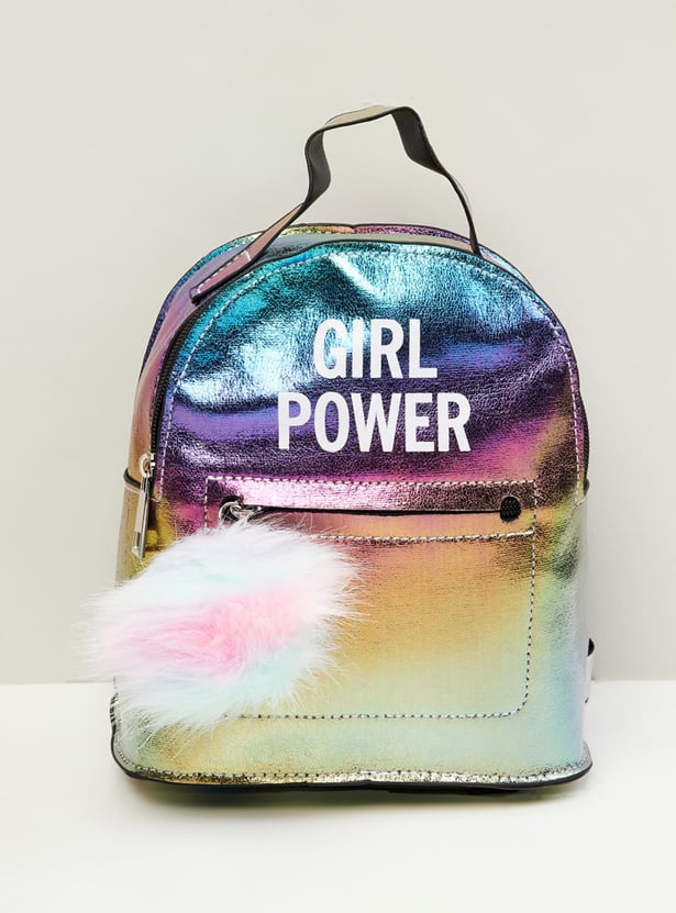 Girls Printed Zip-closure Backpack