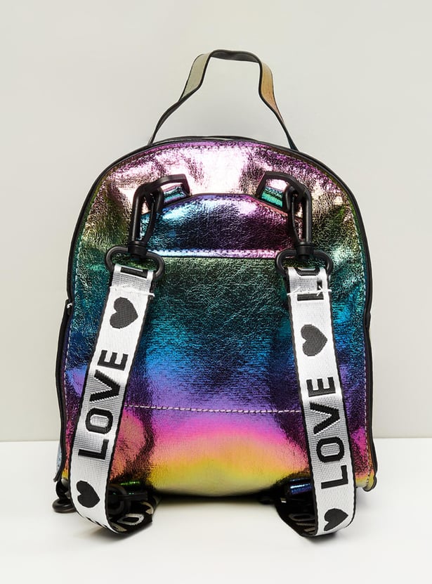 Girls Printed Zip-closure Backpack
