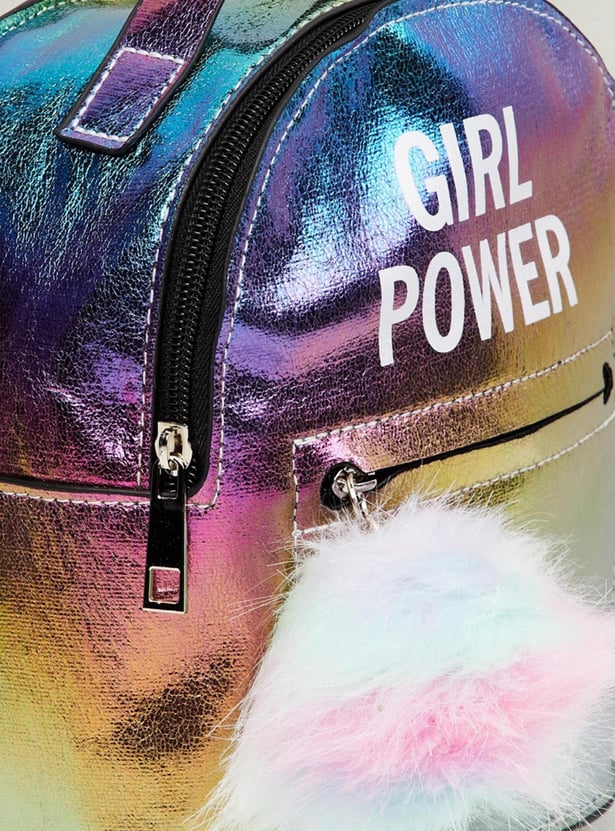 Girls Printed Zip-closure Backpack