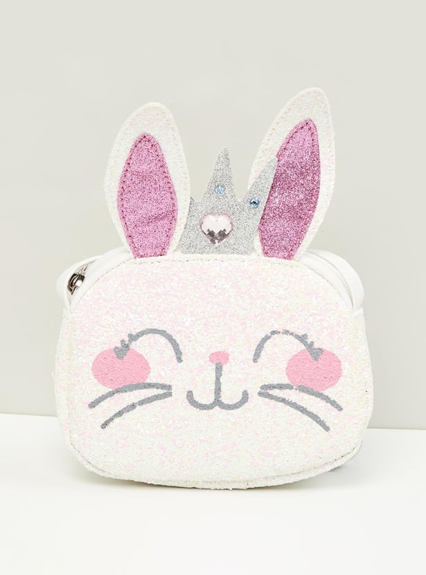 MAX Girls Printed Zip-Closure Sling Bag