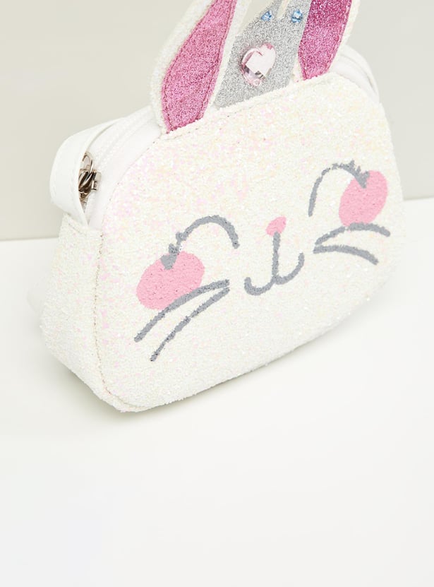 MAX Girls Printed Zip-Closure Sling Bag