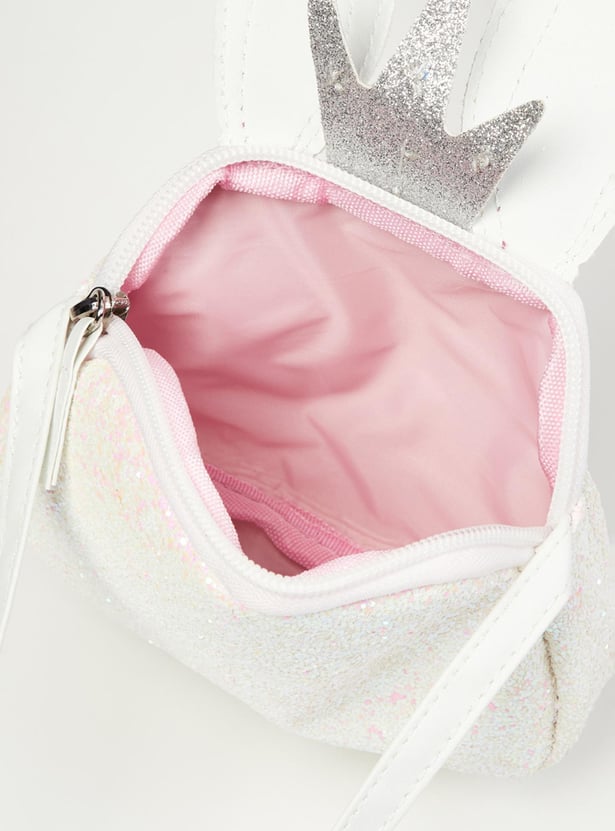 MAX Girls Printed Zip-Closure Sling Bag