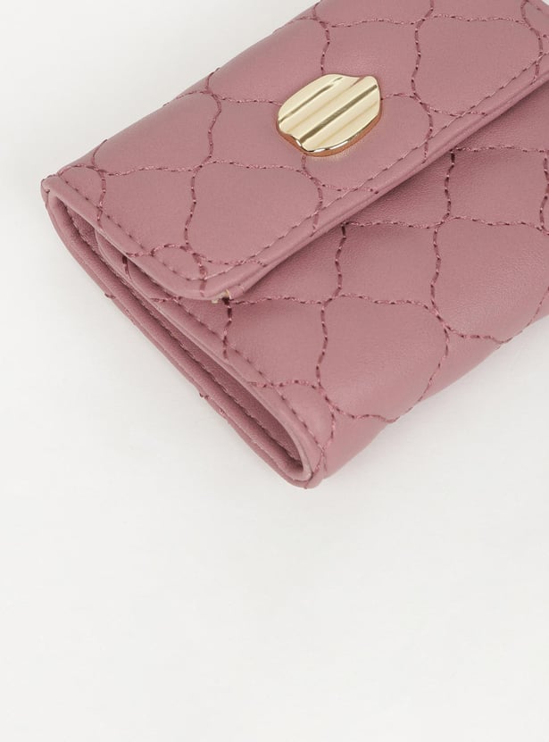 MAX Women Embroidered Three-Fold Wallet
