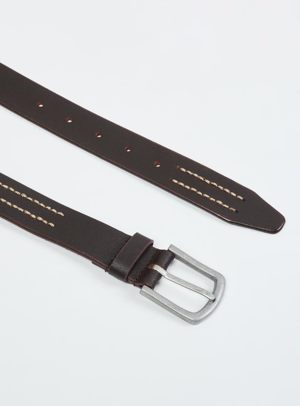Men Textured Casual Belt
