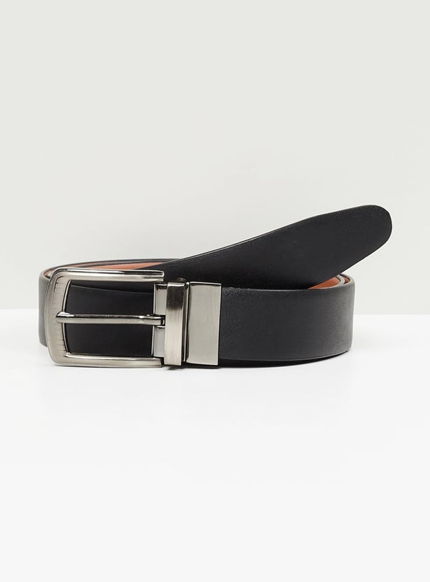 Men Solid Reversible Formal Belt