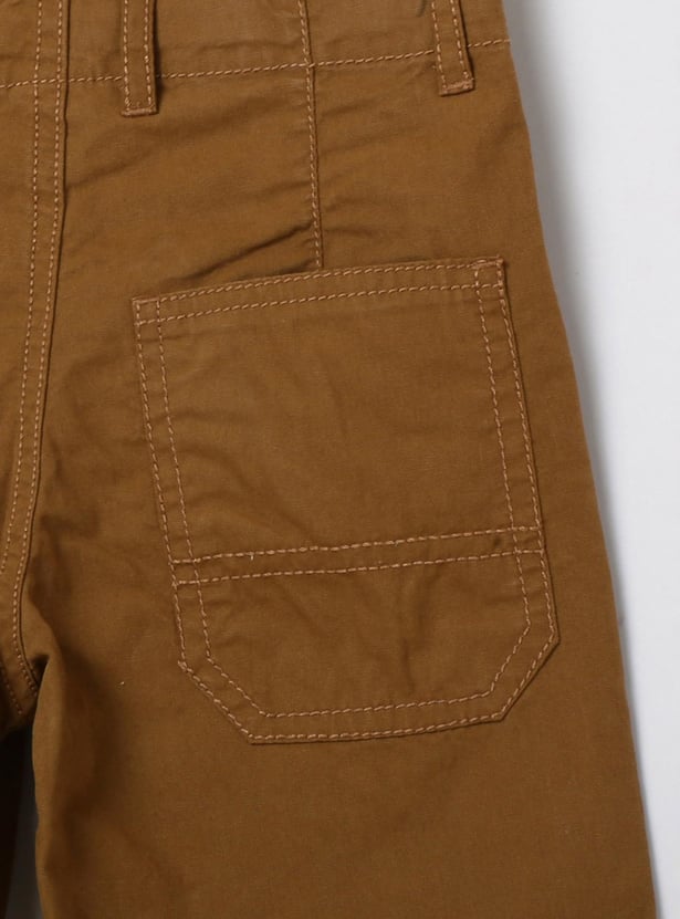 Boys Solid Woven Shorts
