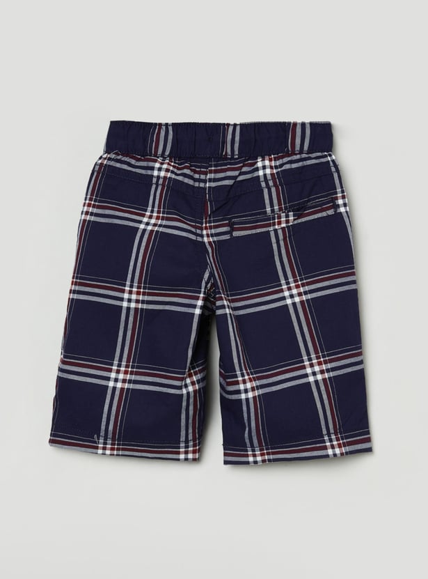 Boys Checked Bermuda Shorts