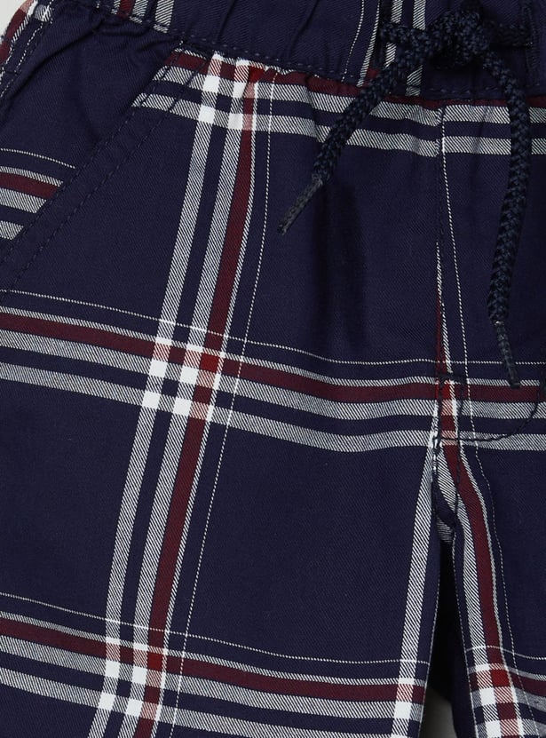 Boys Checked Bermuda Shorts