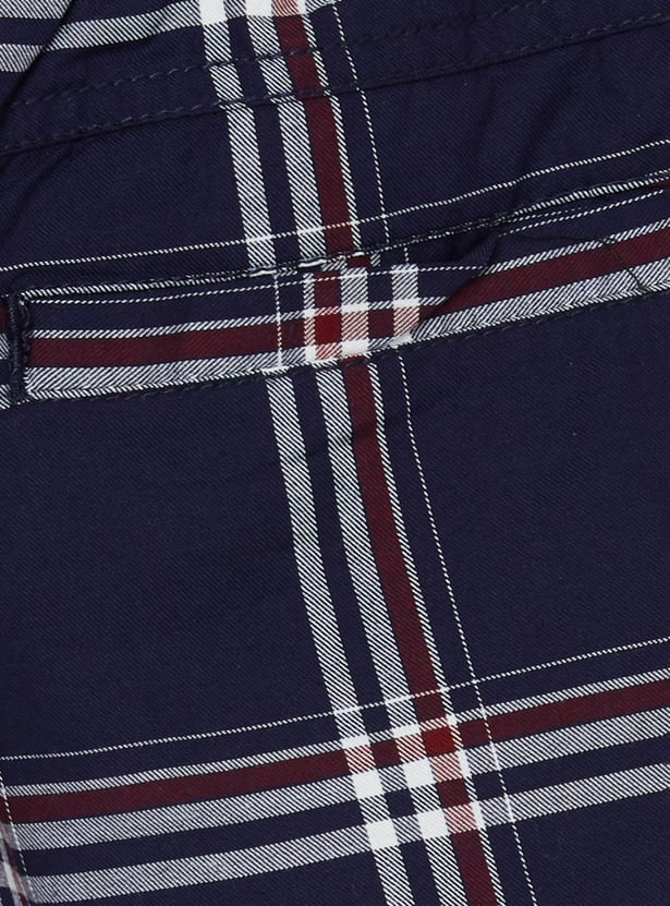 Boys Checked Bermuda Shorts