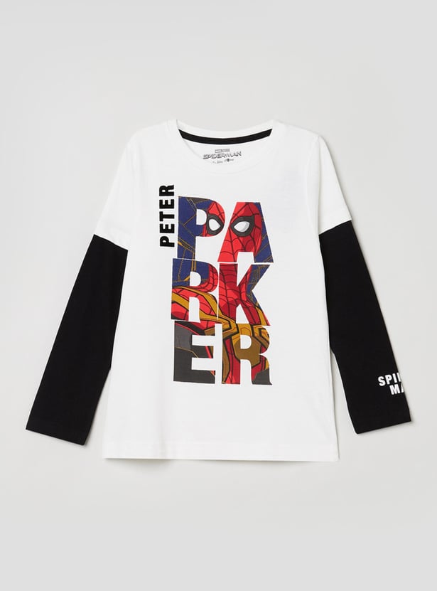 MAX Boys Printed Crew Neck T-shirt