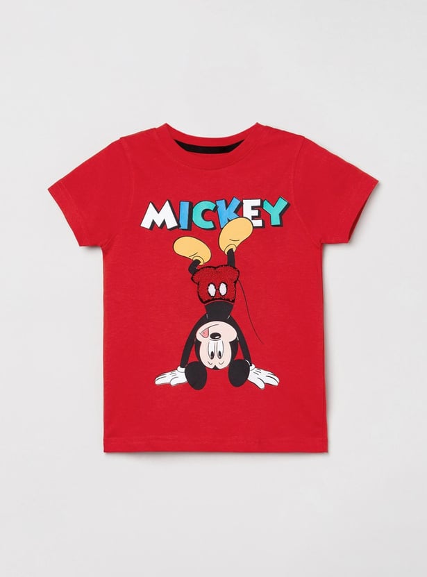 Boys Printed Crew Neck T-Shirt