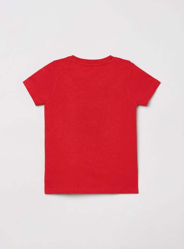 Boys Printed Crew Neck T-Shirt