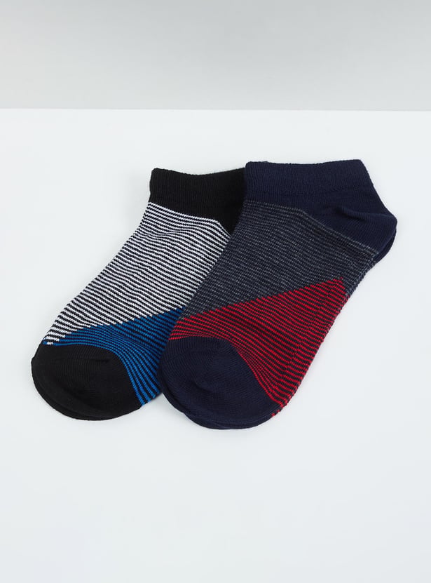 MAX Boys Striped Ankle Length Socks
