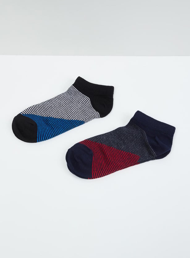 MAX Boys Striped Ankle Length Socks