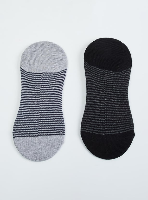 Boys Striped Footlet Socks - Pack of 2 